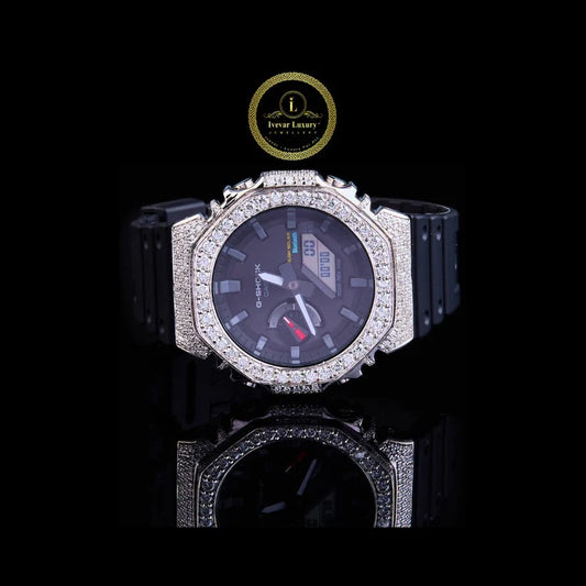 Fully Iced Luxury Wristwatch with Lab Grown Diamond Bezel – Modern Street Style and Timeless Elegance