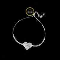 Luxury Lab Diamond Heart Chain Bracelet for Women – Minimal Elegant Style By Ivevar