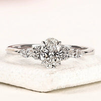 2.50 CT Everyday Luxury Oval Cut Moissanite Diamond Statement Ring By Ivevar
