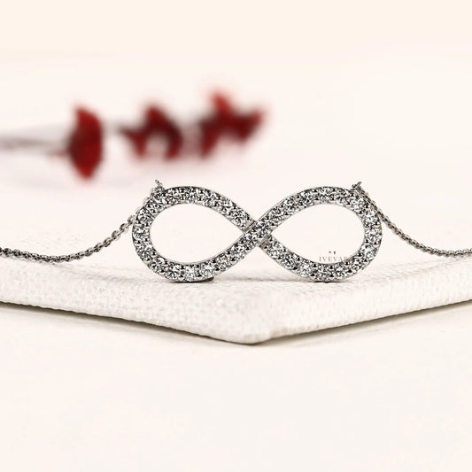 Infinity Style Round Lab Grown Diamond Pendant Necklace
