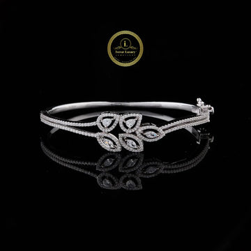 Timeless Luxury Marquise Lab Diamond Open Bracelet Signature Collection By Ivevar