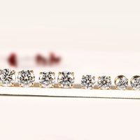Round Brilliant Cut Lab Grown Diamond Classic Solitaire Stud Earrings