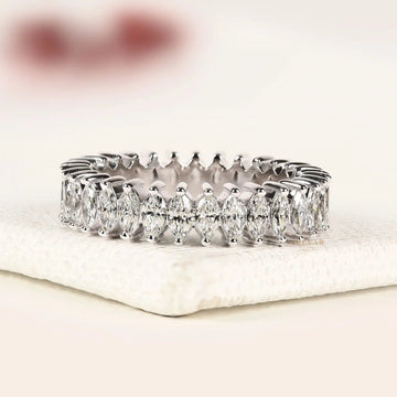 Marquise Cut Lab Grown Diamond Full Infinity Band