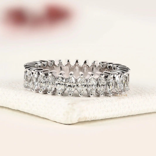 Marquise Cut Lab Grown Diamond Full Infinity Band