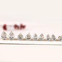 Teardrop Pear Cut Solitaire Moissanite Diamond Stud Earring