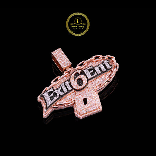 Exit6Ent Lab Diamond Pendant for Exclusive Hip-Hop Statement Jewelry