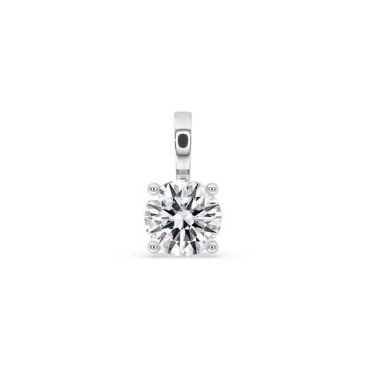 1 CT Luxury Round Cut Moissanite Diamond Pendant with Brilliant Shine By Ivevar