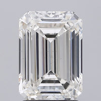 Shiny 2.05 CT Emerald Shape H Color SI1 Clarity Lab grown Diamond For Wedding Ring