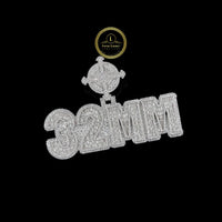 Custom 32MM Lab Diamond Name Pendant with Fully Iced Out Hip Hop Luxury Jewelry Design By Ivevar