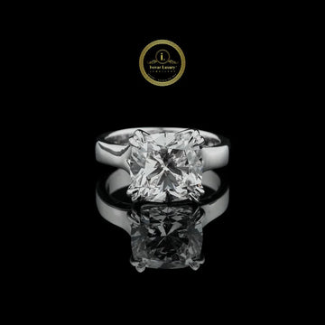 Luxury 3.00 CT Cushion Cut Lab Grown Diamond Solitaire Ring By Ivevar