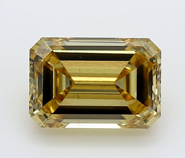 Shiny Of 1.64 CT Emerald Shape Fancy Intense Yellow Color VS2 Clarity Lab Grown Diamond For Her Way
