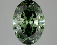 Sustainable Of 4.32 CT Oval Shape Fancy Vivid Green Color VS2 Clarity Lab Grown Diamond For Long After