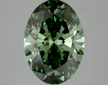 Sustainable Of 4.32 CT Oval Shape Fancy Vivid Green Color VS2 Clarity Lab Grown Diamond For Long After