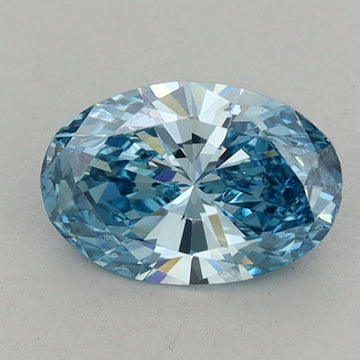 Shiny Of 0.90 CT Oval Shape Fancy Vivid Blue Color VS2 Clarity Lab Grown Diamond For That Touch