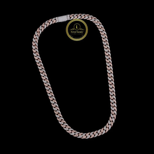 Statement Iced Out Cuban Chain with Moissanite Stones By Ivevar