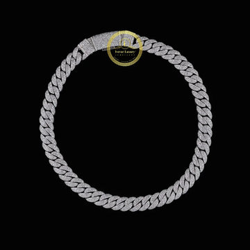 Handcrafted Moissanite Cuban Link Chain with Custom Clasp By Ivevar