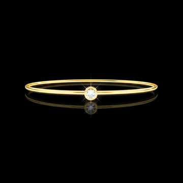 0.75 TCW Ultra Slim Minimalist Lab Grown Bracelet with Bezel Set Round Diamond Elegant Everyday Fine Jewelry  By Ivevar