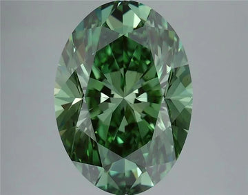 Hot Selling Of 4.01 CT Oval Shape Fancy Vivid Green Color VS2 Clarity Moissanite Diamond For That Whisper