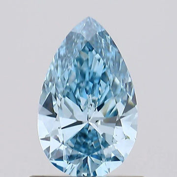 Shiny 0.76 Ct Fancy Vivid Blue Pear Cut Moissanite Diamond For Fine Jewelery