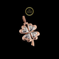 Elegant Four Leaf Clover Pendant in Rose Gold Luxury Jewelry Design for Good Luck By Ivevar