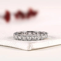 Asscher Cut Lab Grown Diamond Wedding Band