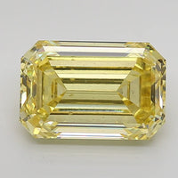 Affordable Of 2.91 CT Emerald Shape Fancy Intense Yellow Color VS2 Clarity Moissanite Diamond For Her Touch