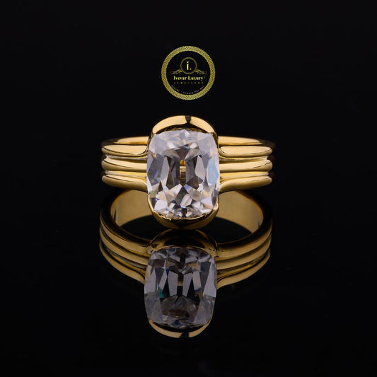 Premium 3.00 CT Cushion Cut Lab Grown Diamond Ring – Minimal Luxury Style by Ivevar