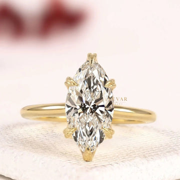 Marquise Cut Lab Grown Solitaire Setting Engagement Ring