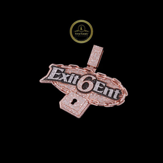 Luxury Exit6Ent Rose Gold Lab Diamond Pendant for Exclusive Hip Hop Statement Jewelry By Ivevar