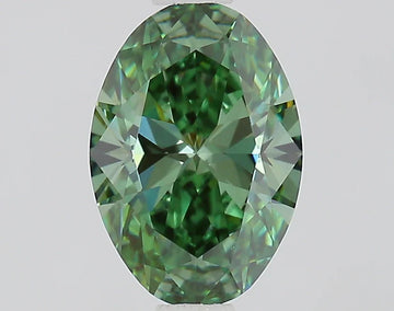 Trendy Of 0.97 CT Oval Shape Fancy Vivid Green Yellow Color VS1 Clarity Moissanite Diamond For Cocktail Shine