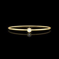 0.75 TCW Ultra Slim Minimalist Moissanite Bracelet with Bezel Set Round Diamond Elegant Everyday Fine Jewelry By Ivevar