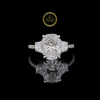 Royal 3.5 CT Cushion-Cut Lab Grown Diamond Engagement Ring in White Gold by Ivevar