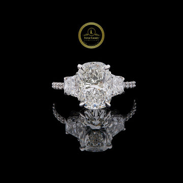 Royal 3.5 CT Cushion-Cut Lab Grown Diamond Engagement Ring in White Gold by Ivevar