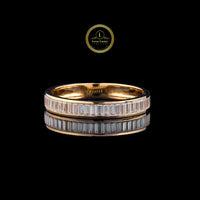 Baguette Lab Grown 5 CT Eternity Band in Yellow Gold By Ivevar