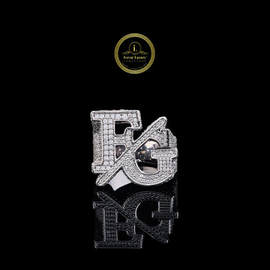 Custom Iced Out Initial Letter Ring – Luxury Hip Hop Diamond Personalized Jewelry