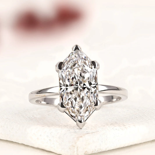 Dutch Marquis Cut Lab Grown Diamond Solitaire Engagement Ring
