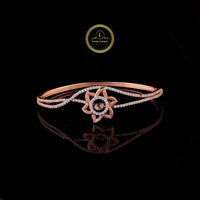 Premium Flower Shape Lab Diamond Bracelet for Women with Elegant Rose Gold Finish By Ivevar