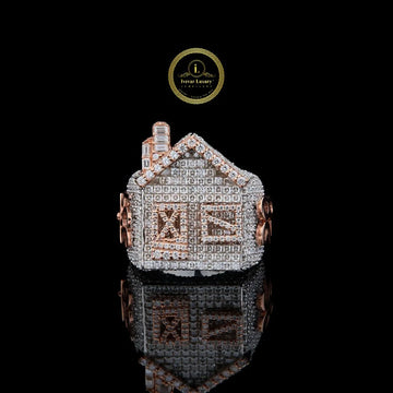 Elegant Hip Hop House Moissanite Diamond Ring By Ivevar