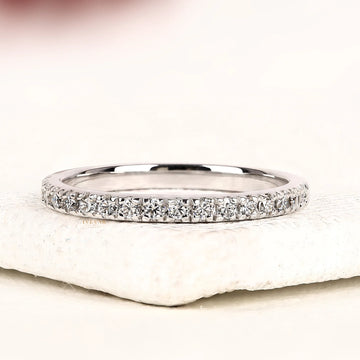 0.40 TCW Ivevar Eternal Sparkle Lab Grown Diamond Eternity Wedding Band in White Gold