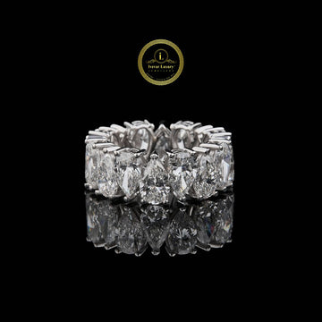 sparkling band 0.5 CT Pear Cut Moissanite Diamond Ring That Redefines By Ivevar