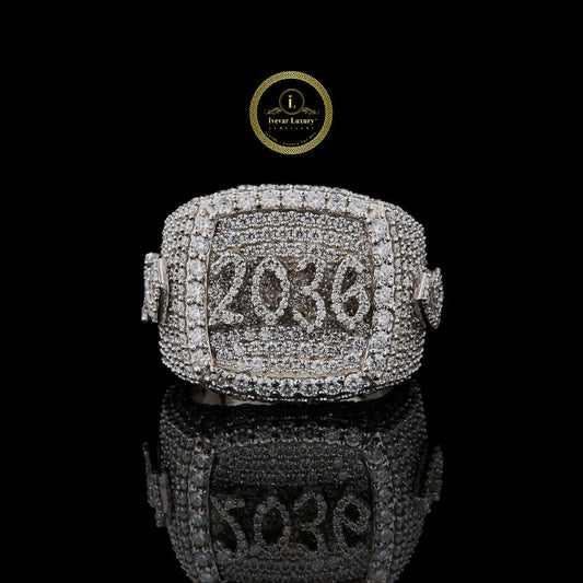 2036 Royal Iced Out Moissnaite Diamond Custom Ring By Ivevar