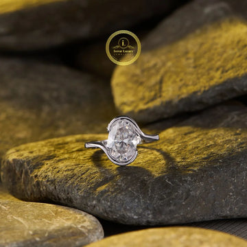 3.00 CT Oval Cut Moissanite Diamond Ring Solitaire Engagement Ring Elegant Minimalist Bridal Jewelry By Ivevar