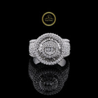 Premium Baguette & Round Cut Moissanite Diamond Ring By Ivevar