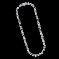 Heavy Silver Rope Chain For Men in Moissonite Diamond By Ivevar.