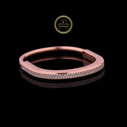 Minimalist Pave Lab Grown Diamond Hinged Bracelet