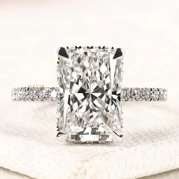 3.00 CT Premium Radiant Cut Lab Grown Engagement Ring with Diamond Accents By Ivevar