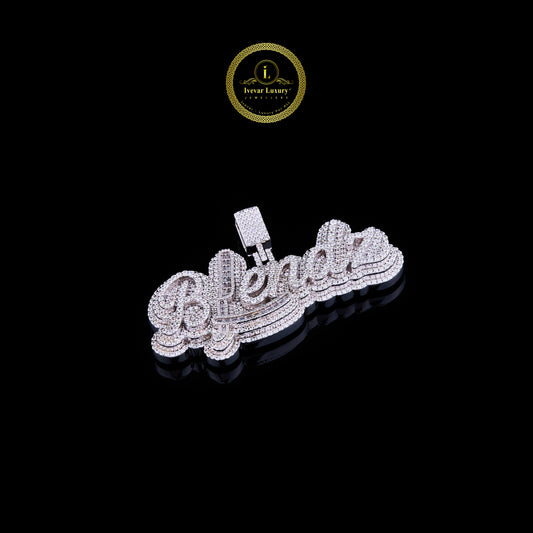 The Gothic Sovereign Custom 3D Moissanite Diamond Iced-Out Tiered Cross Pendant