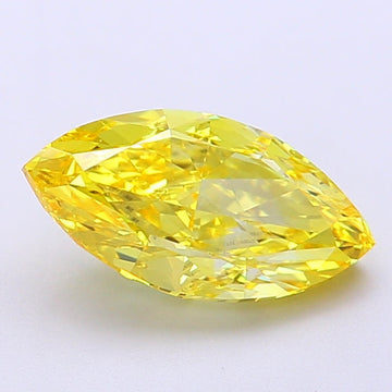 Shiny Of 2.05 CT Marquise Shape Fancy Vivid Yellow Color VS2 Clarity Lab Grown Diamond For Even Peace