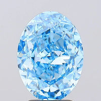 Minimalist 4.00 CT Oval Shape Fancy Vivid Blue Color VS1 Clarity Moissanite Diamond For Cocktail Ring