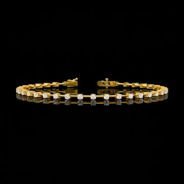 0.95 TCW Radiant Moissanite Round Diamond Tennis Bracelet Symbol of Grace and Brilliance